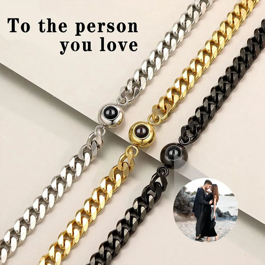 Bracelet with Photo Inside Personalized Photo Bracelet