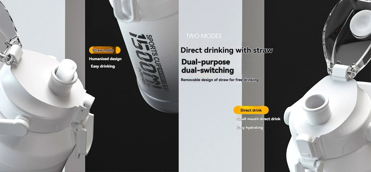 Thermos Water Bottle With Straw Handle Cup 316