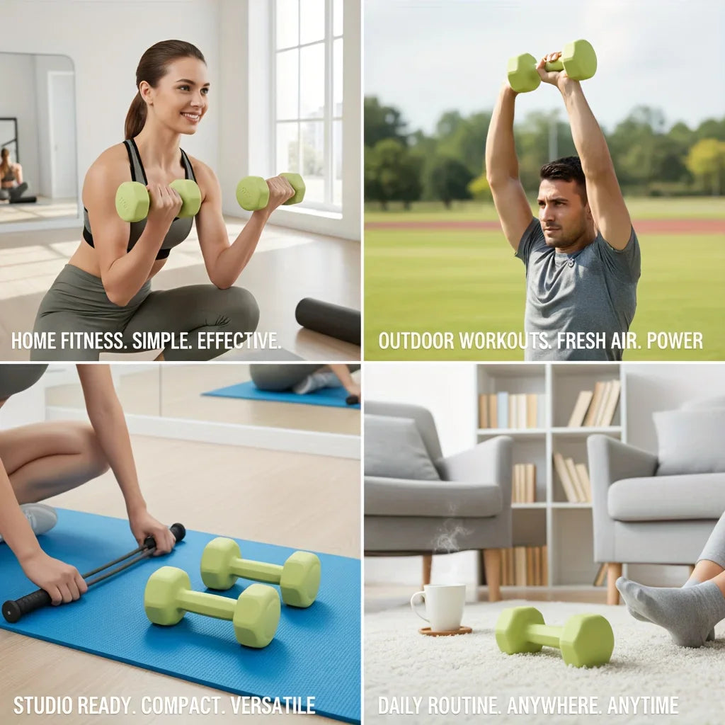 2pc 1kg Women's Dumbbell Set Home Gym Yoga