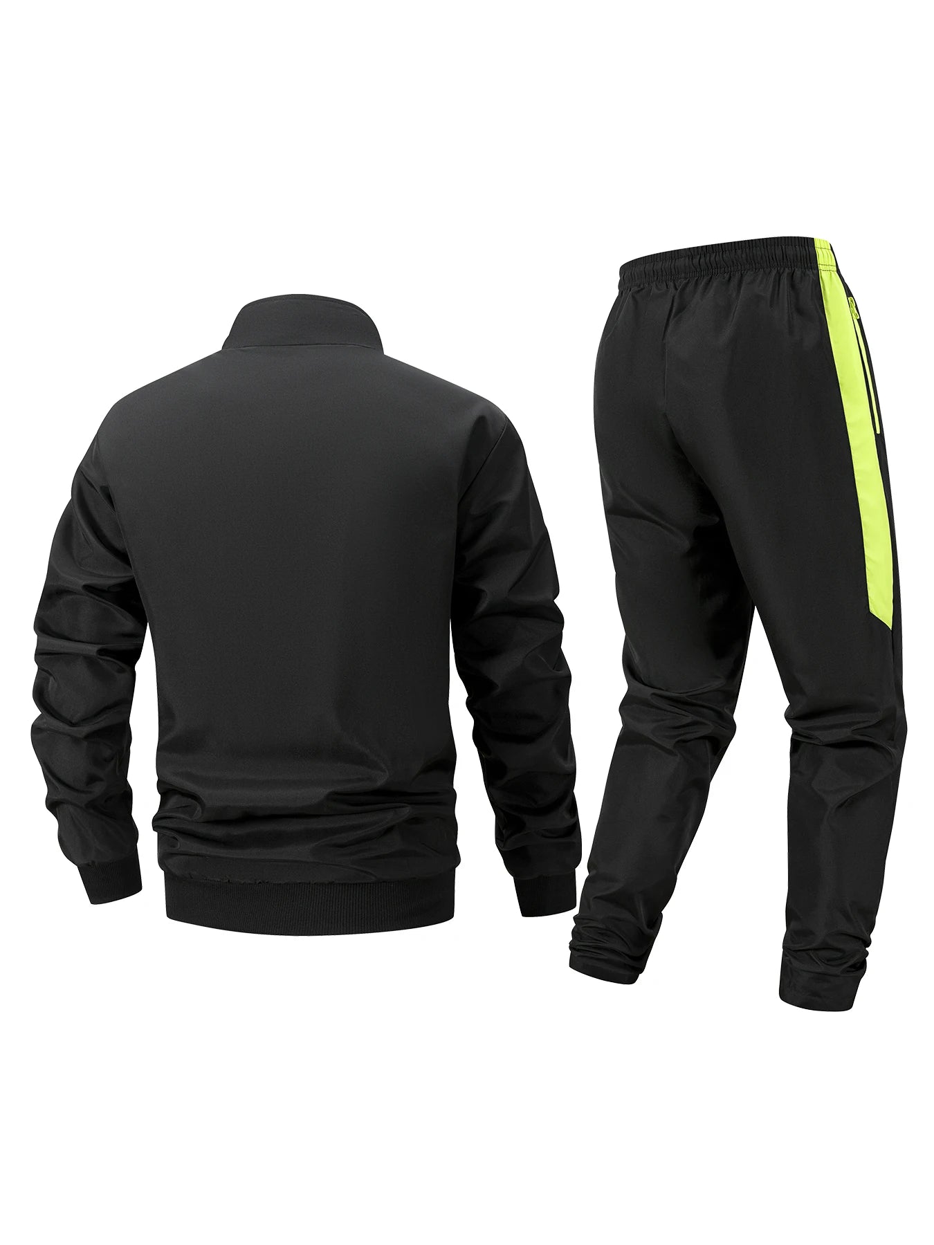 Men's Fun Weightlifting Print Sports 2 Piece Set Zipper