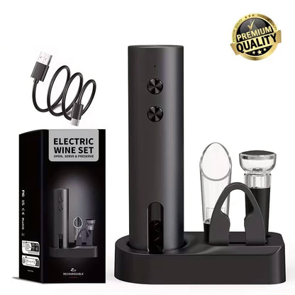Rechargeable Electric Wine Opener with Foil Cutter