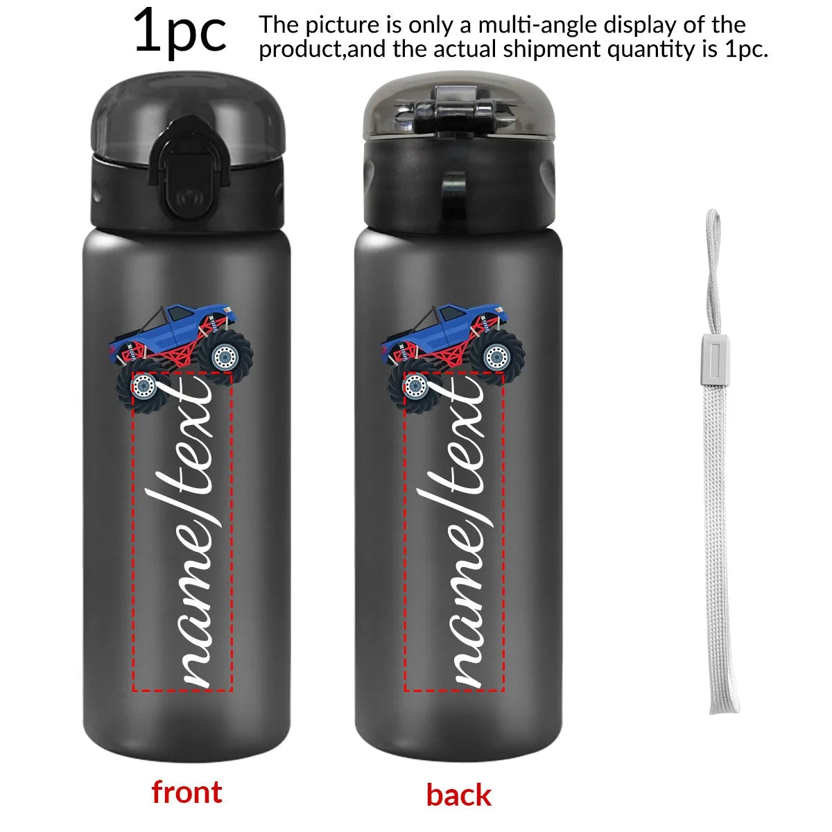 1pc Customized Cartoon Sports Water Bottle