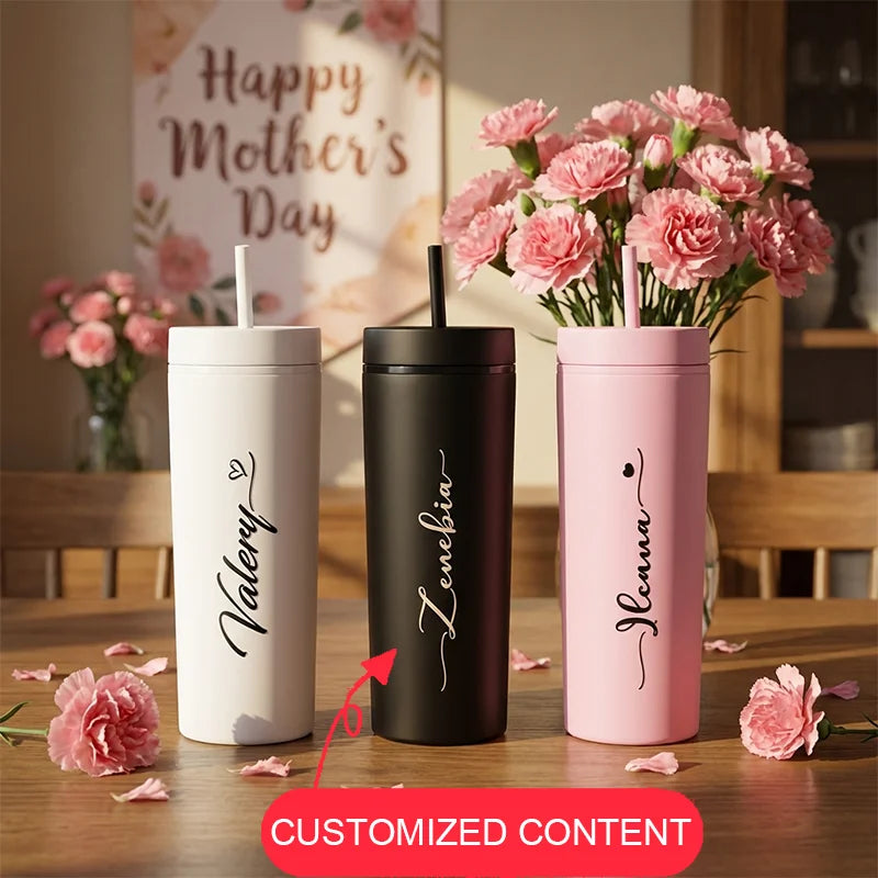 Personalized Slim Skinny Tumblers 16oz Matte Acrylic