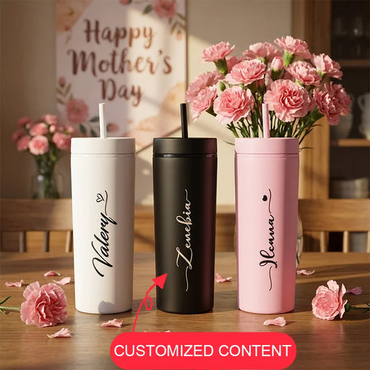 Personalized Slim Skinny Tumblers 16oz Matte Acrylic