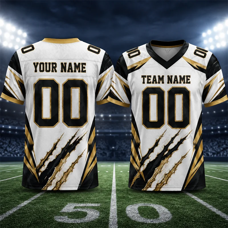 Custom Name Team Name Number V Neck