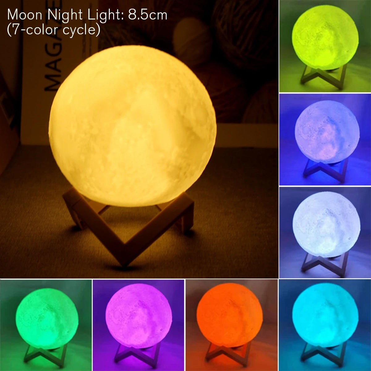 Moon Lamp LED Night Light Battery Powered