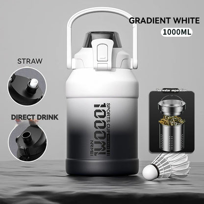 Thermos Water Bottle With Straw Handle Cup 316