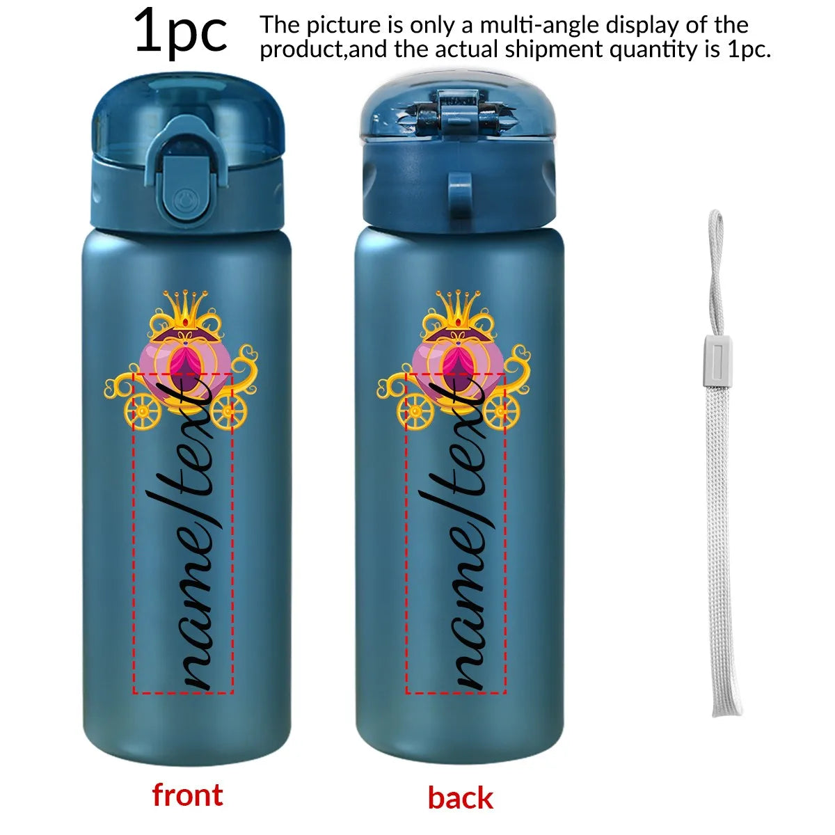 1pc Customized Cartoon Sports Water Bottle
