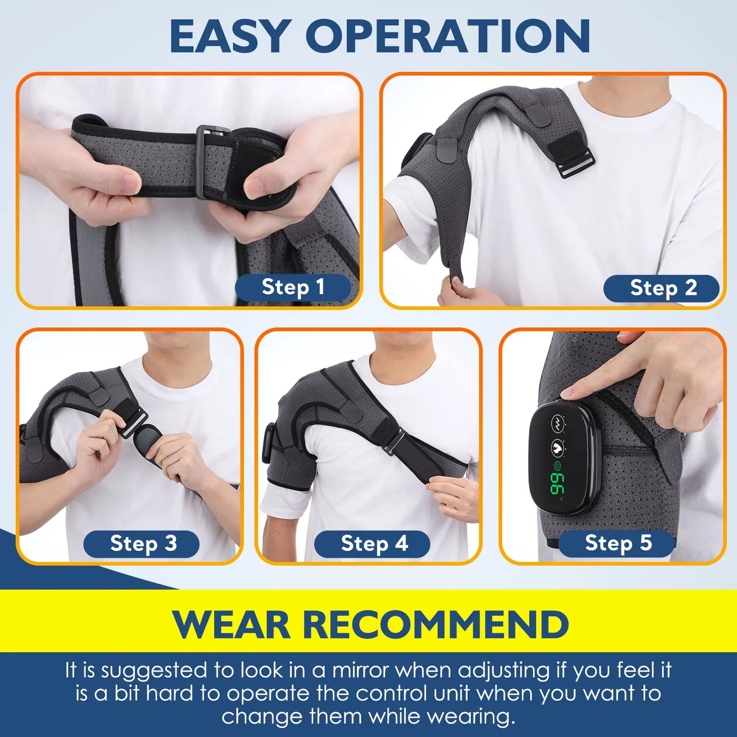 Cordless Electric Heated Shoulder Protector Vibration