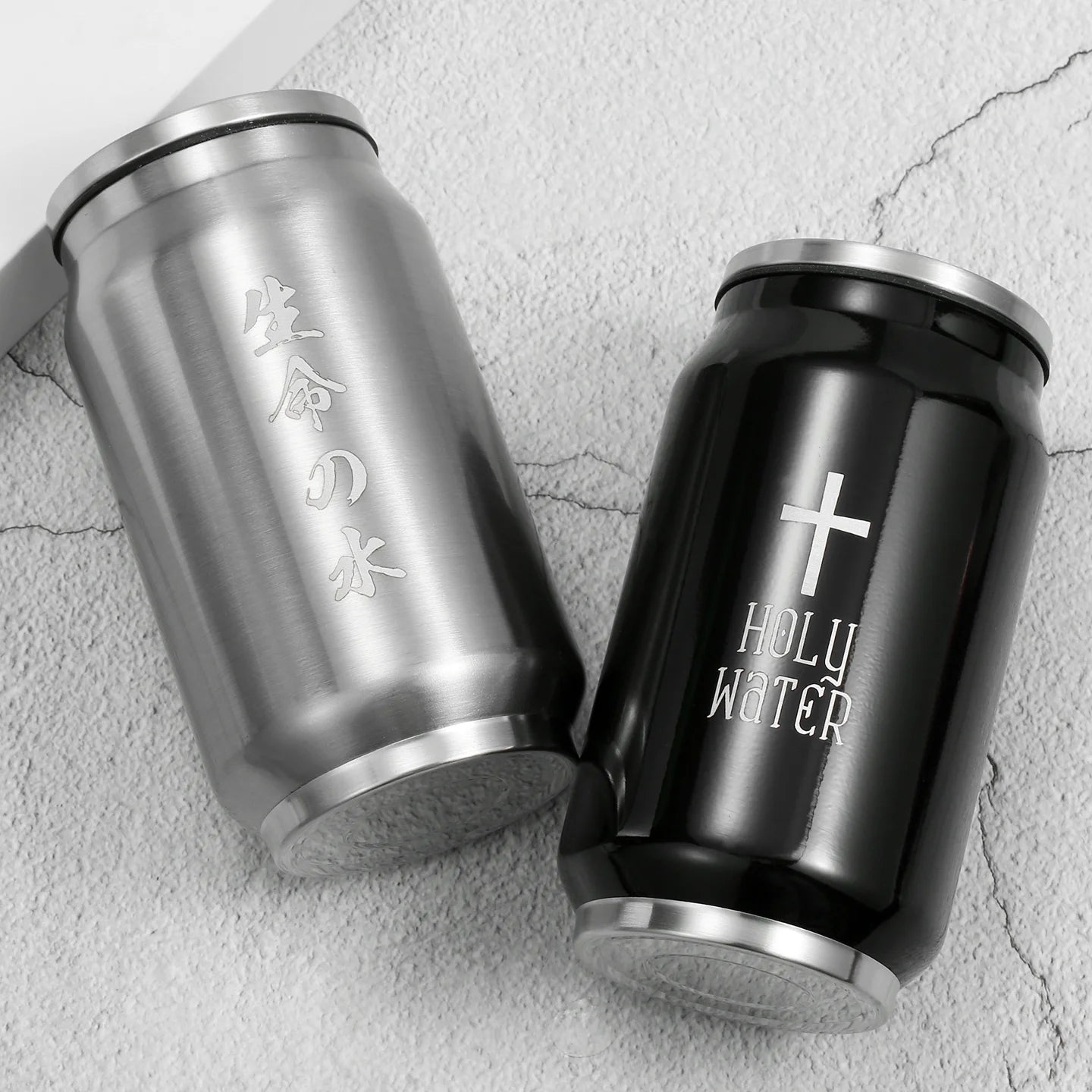 Custom LOGO Name Coffee Thermos Cup Water Bottle