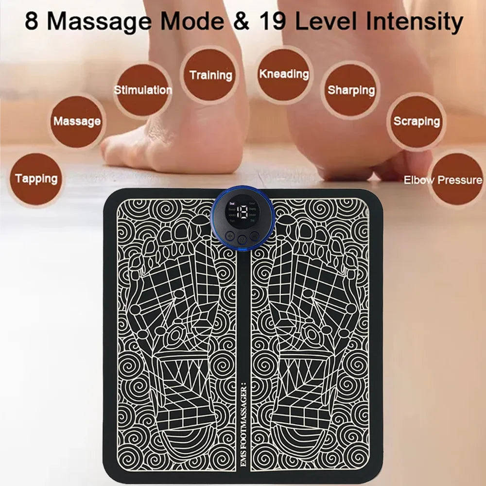 Electric Foot Massager Pad Neck Massage Set