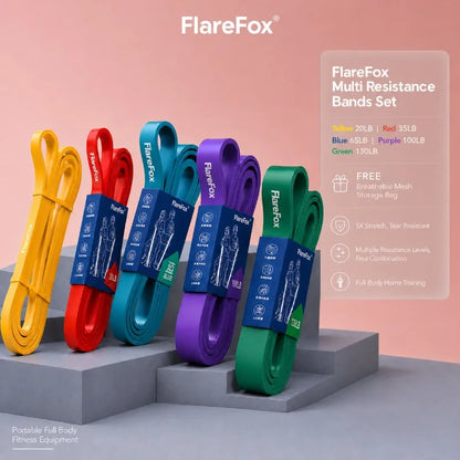 FlareFox Multiple Resistance Bands Set Pull-up