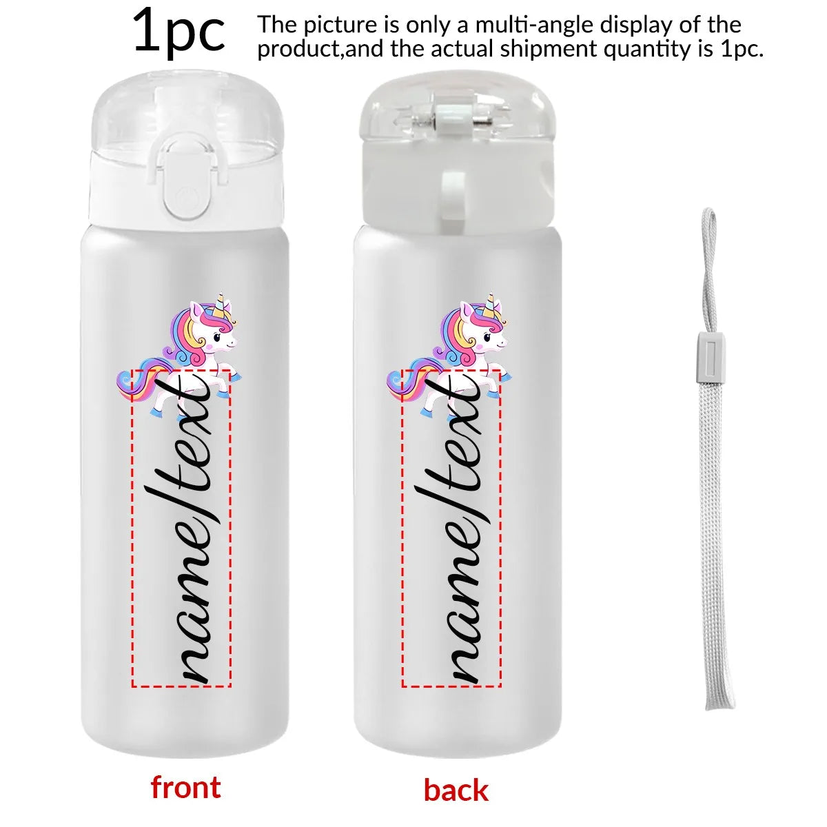 1pc Customized Cartoon Sports Water Bottle
