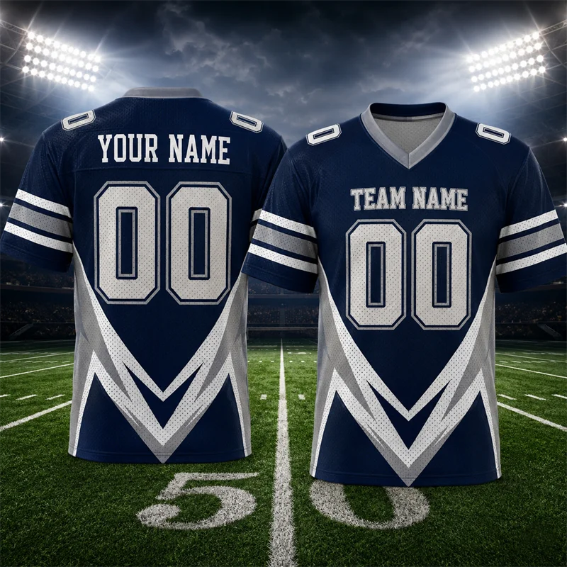 Custom Name Team Name Number V Neck