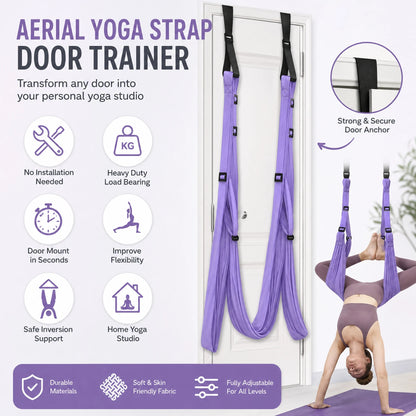 Advanced Purple Aerial Yoga Rope - Professional