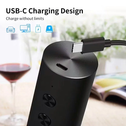 Rechargeable Electric Wine Opener with Foil Cutter