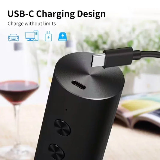 Rechargeable Electric Wine Opener with Foil Cutter