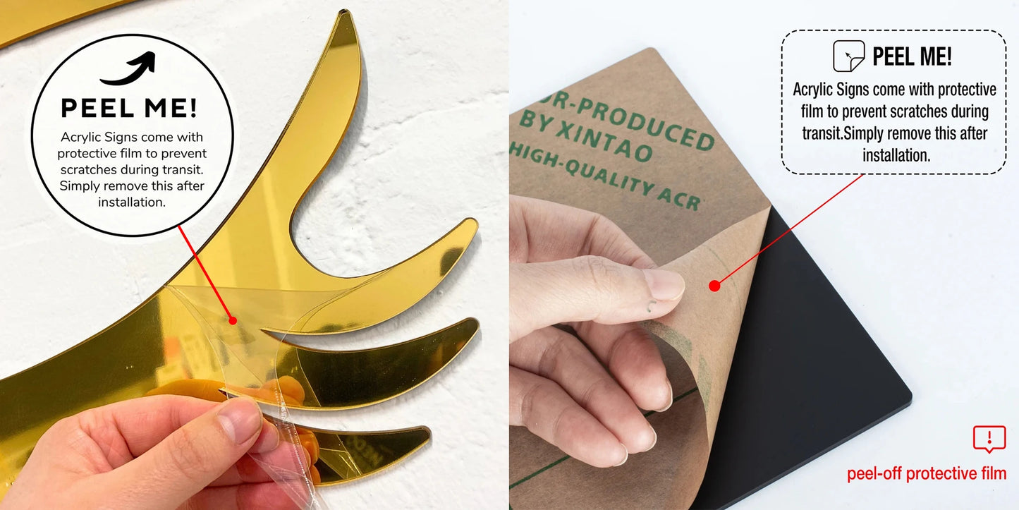 Custom Logo Wall Sign 3D Laser Cut Beauty Salon