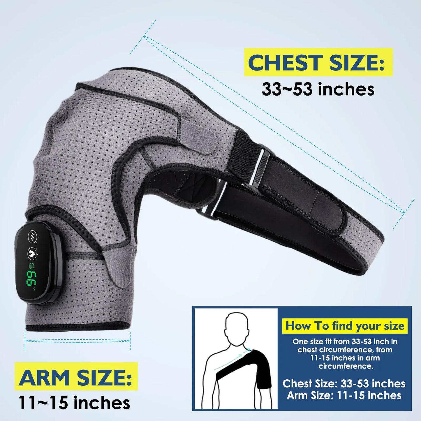 Cordless Electric Heated Shoulder Protector Vibration
