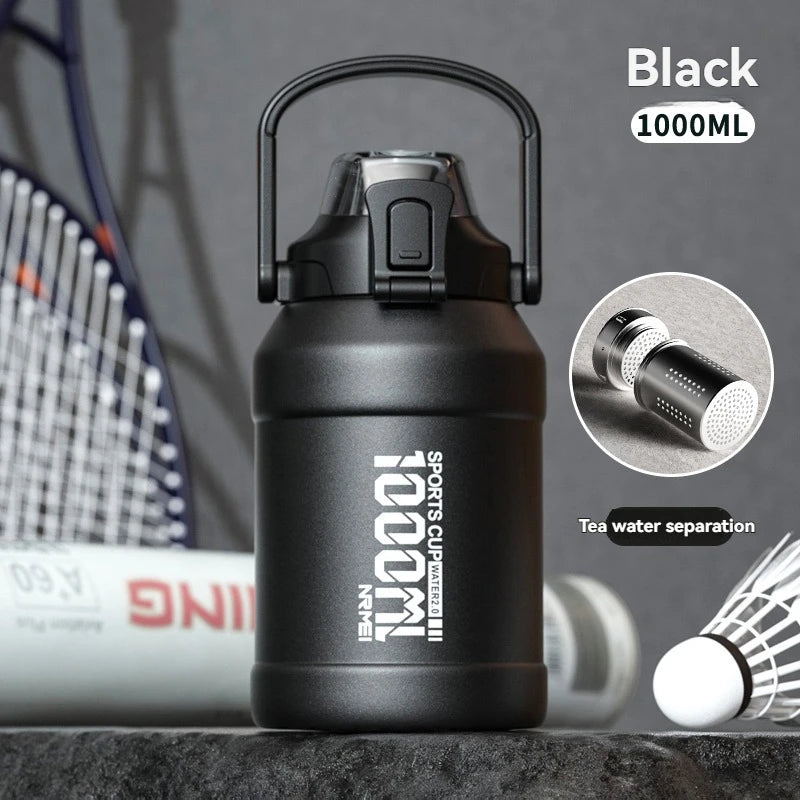 Thermos Water Bottle With Straw Handle Cup 316