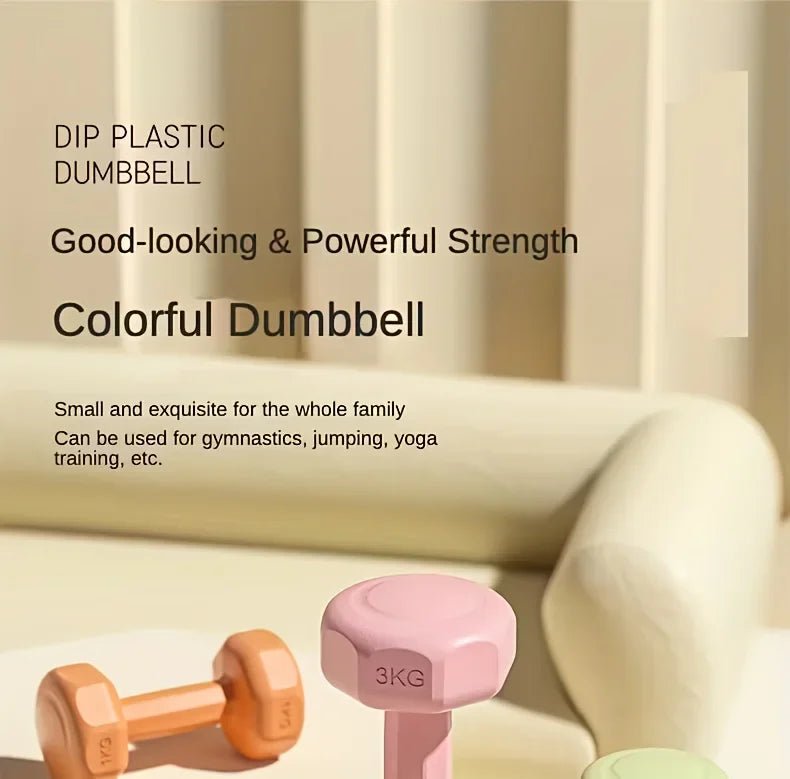 2pc 1kg Women's Dumbbell Set Home Gym Yoga