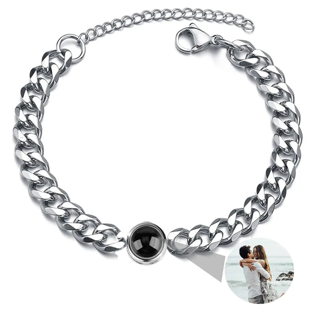 Bracelet with Photo Inside Personalized Photo Bracelet