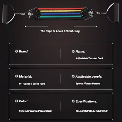 11Pcs/Set Pull Rope Resistance Bands Portable