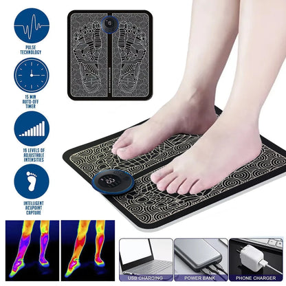 Electric Foot Massager Pad Neck Massage Set