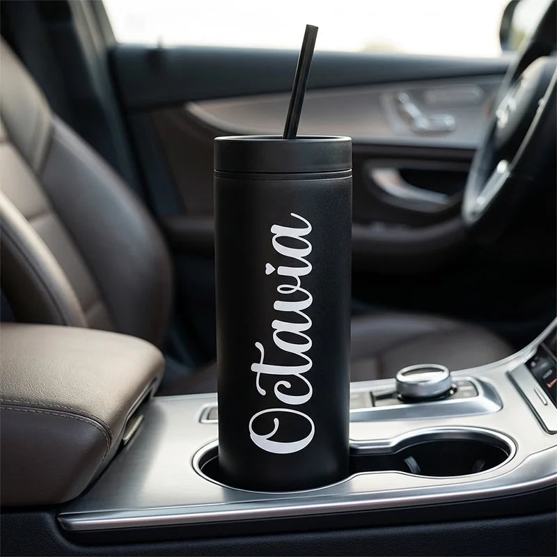 Personalized Slim Skinny Tumblers 16oz Matte Acrylic