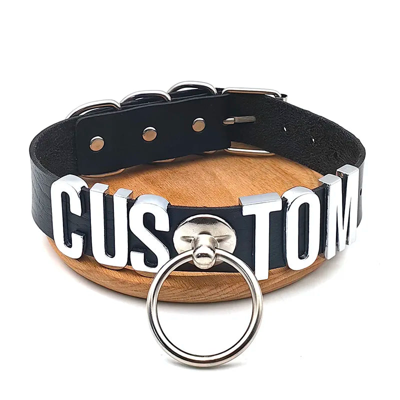 Sexy Punk Large Ring Pendant Customized Letters