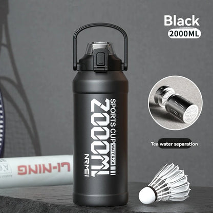 Thermos Water Bottle With Straw Handle Cup 316