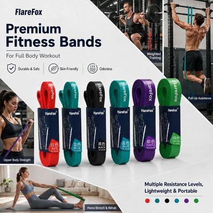 FlareFox Multiple Resistance Bands Set Pull-up