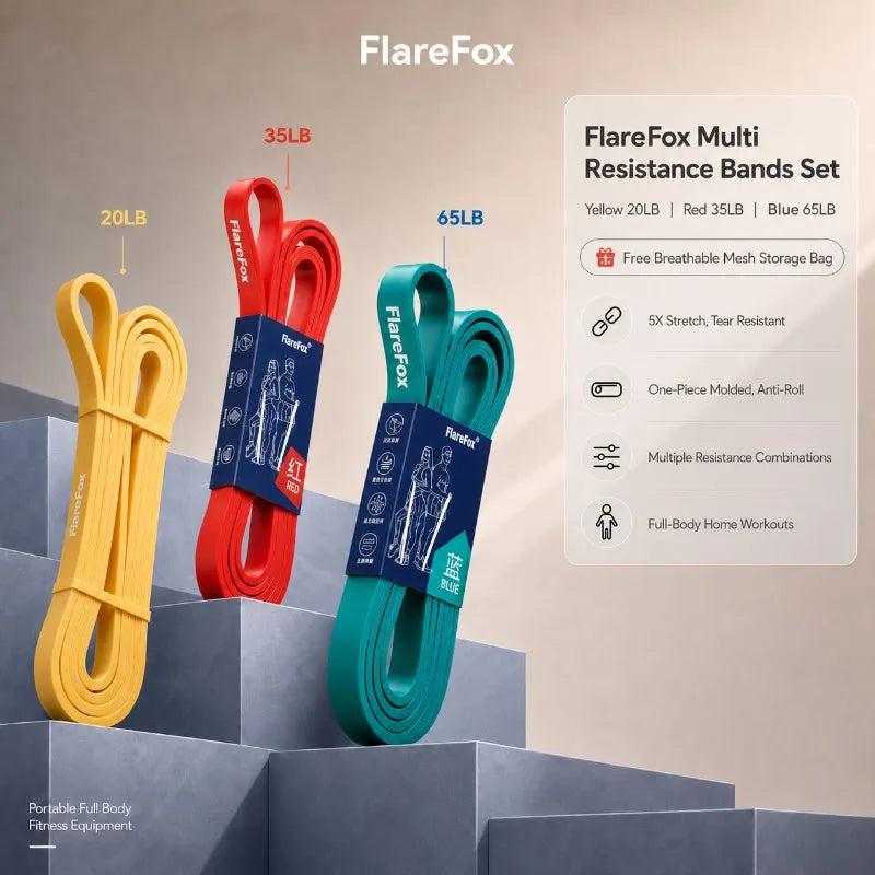 FlareFox Multiple Resistance Bands Set Pull-up