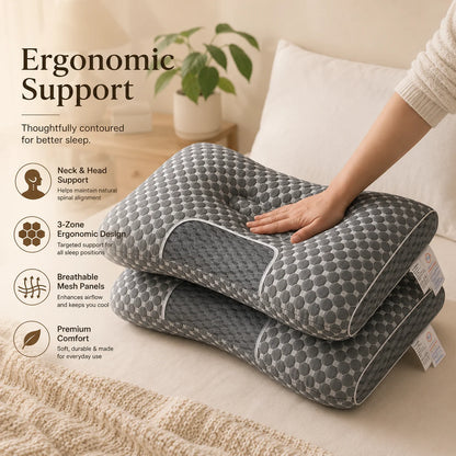 Soybean Fiber Ergonomic Cervical Pillow for Neck