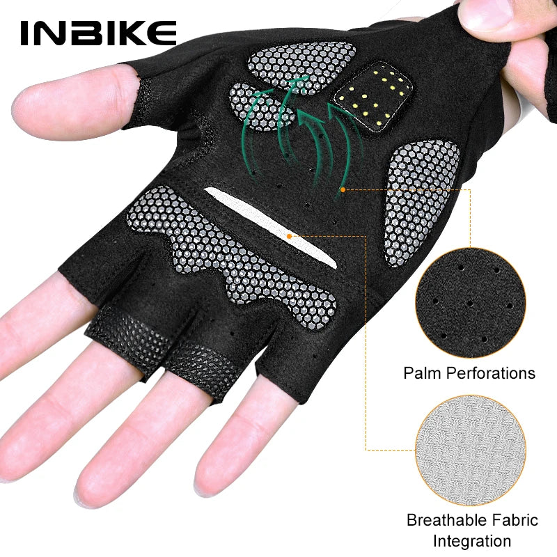 INBIKE Half Finger MTB Cycling Gloves Summer