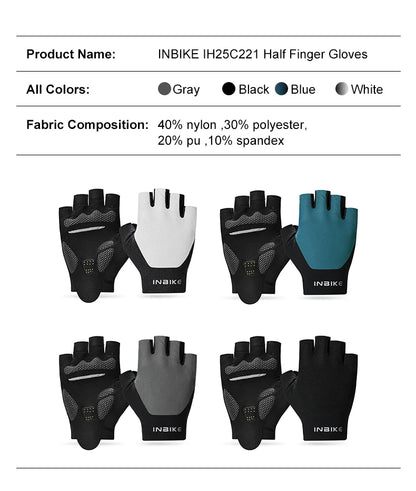 INBIKE Half Finger MTB Cycling Gloves Summer