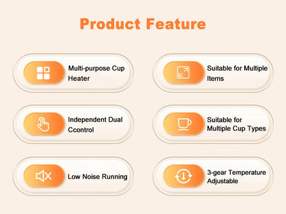 Electric Cup Warmer Cup Heater 2 in 1 coffee + tea