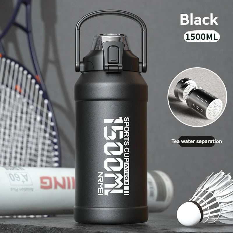 Thermos Water Bottle With Straw Handle Cup 316