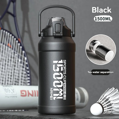 Thermos Water Bottle With Straw Handle Cup 316