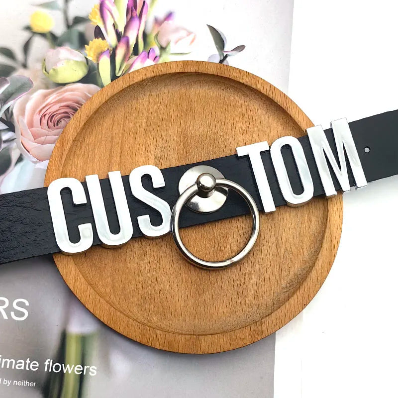 Sexy Punk Large Ring Pendant Customized Letters