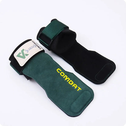 3-layers Cowhide Gym Gloves Grips Anti-Skid Weight