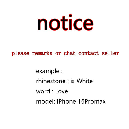 Customization Rhinestone name for iPhone