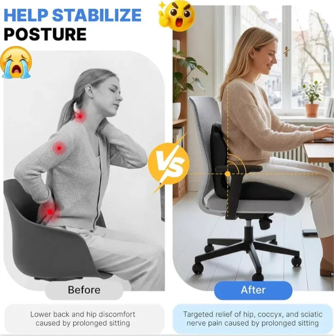 Ergonomic Memory Foam Seat Cushion